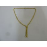 18ct yellow gold rope twist necklace, approx 59.7g