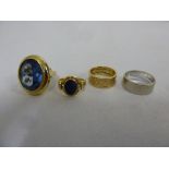 Four 18ct gold rings, approx total weight 23.2g