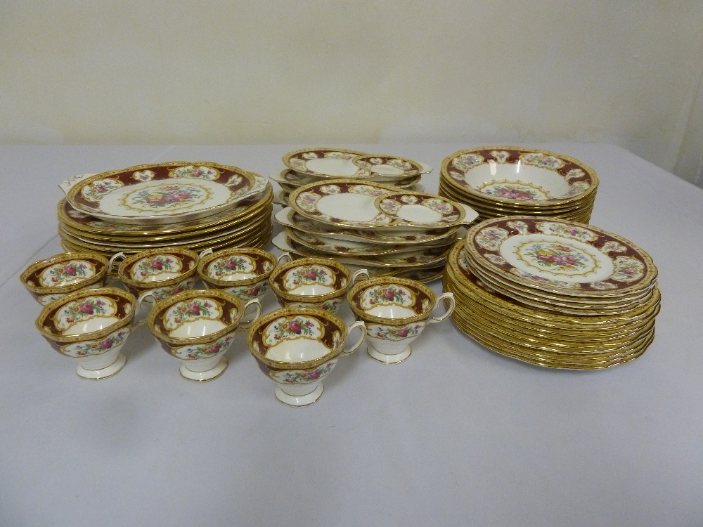 Royal Albert Lady Hamilton part dinner service to include plates, bowls, cups and saucers  (52)