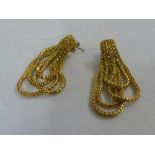 Pair of 9ct gold earrings, approx 13.7g