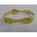 18ct yellow gold articulated bracelet, approx 49.2g