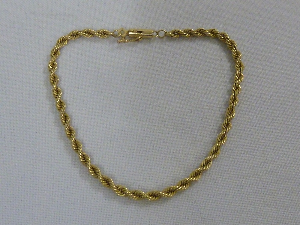 9ct yellow gold bracelet, approx 6.5g