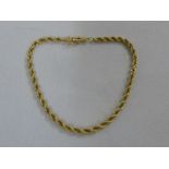 9ct yellow gold bracelet, approx 6.5g