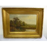 Walters oil on canvas of a country scene, signed bottom left, A/F, 49.5 x 75cm