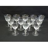 Lalique a set of twelve wine glasses