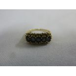 9ct gold diamond and sapphire ring, approx total 3g