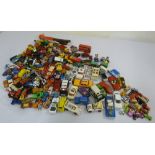 A quantity of playworn diecast to include Corgi, Dinky and Matchbox