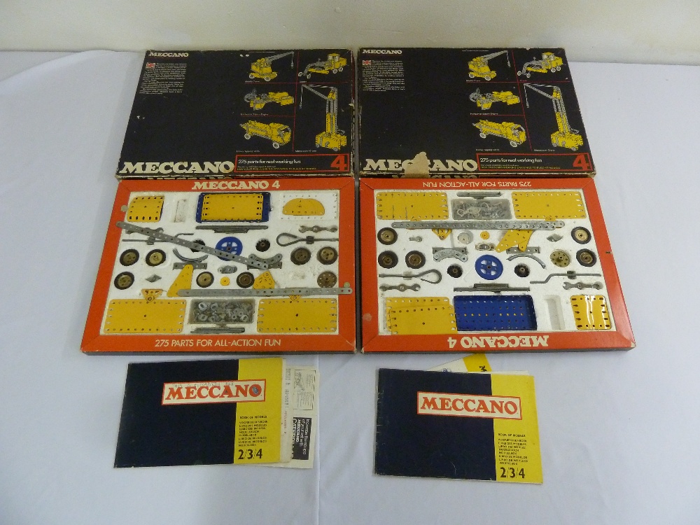 Meccano two set 4s in original packaging, playworn