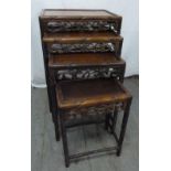 A 19th century Chinese nest of four tables