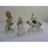 Three Continental porcelain figurines