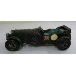 Tin plate model of a Bentley racing car