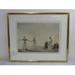 Russell Flint a framed and glazed lithograph of dancing figures signed bottom right, 41 x 56.5cm