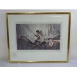 Russell Flint a framed and glazed lithograph of female nude signed bottom right, 37 x 57cm