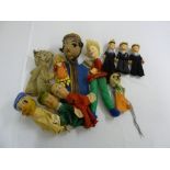 A quantity of early 20th century hand puppets and mascot dolls  (11)