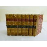 Shakespeares Works in eight leather bound volumes