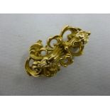 Victorian gold brooch dated 1849, approx 7.4g