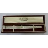 J.W. Benson ladies wristwatch with integral bracelet in fitted case