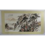 An early 20th century Chinese watercolour by Yu Ma titled Soong Yen Fei Pu (the Pine tree on the