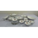 Royal Doulton Chateau Rose part dinner service to include tureen and cover, sauce boat, plates and