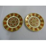 Two English Imari pattern plates, possibly Derby