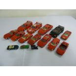 A quantity of diecast model cars to include Burago Ferrari, all playworn  (15)