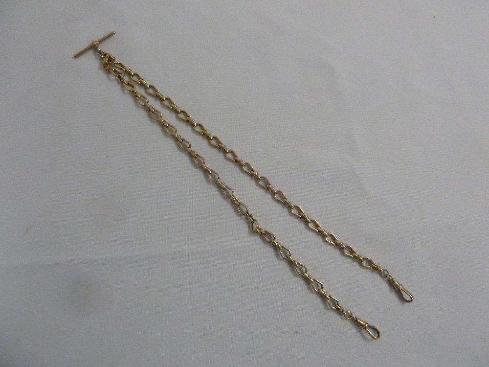 A 9ct gold double Albert chain 32.4 grams