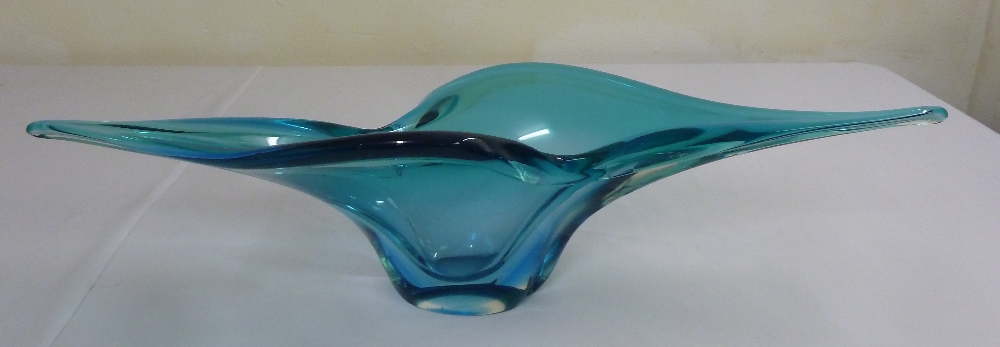 Murano blue glass table centre piece