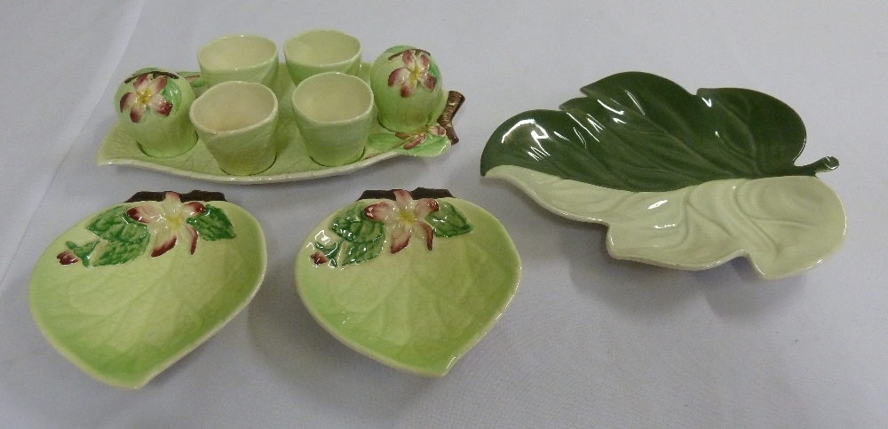 A quantity of Carltonware to include an egg cup set, two dishes and a leaf dish
