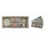 A lot of Turkish banknotes  A lot of 6 Turkish Republic Period banknotes. 1952/1969, 5th emission