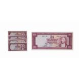 A lot of Turkish banknotes  A lot of 4 Turkish Republic Period banknotes. 1952/1960, 5th emission