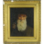 A 19th century oil on canvas, head and s