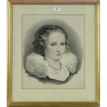 19th century print, portrait of a Tudor