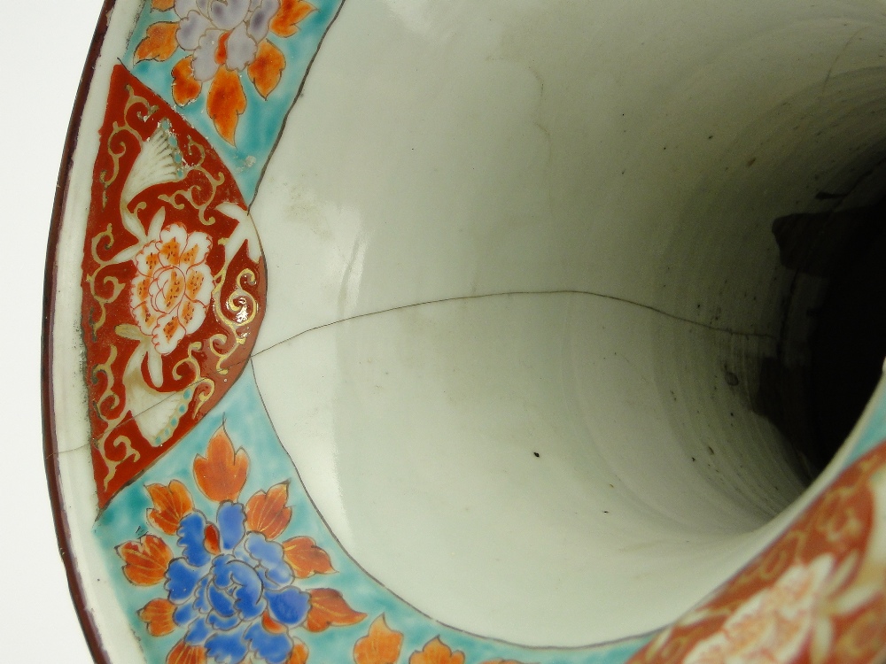 18/19th century Chinese vase
with lacquer and hatch gilded ground covering blue and white - Image 10 of 10