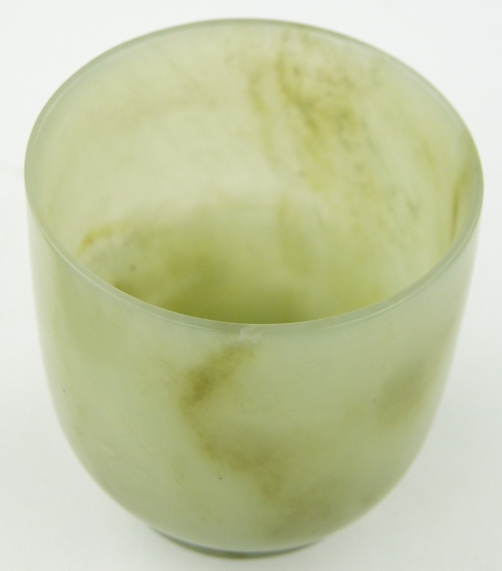 A Chinese jade bowl, 
diameter 3.75" and a beaker, (2). - Image 6 of 7