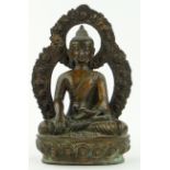 2 Eastern bronze seated Buddhas,
tallest 8.75".
