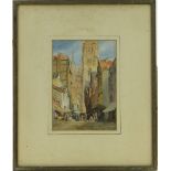 Richard Henry Wright (1857-1930),
watercolour, Rouen Cathedral from the market, signed,
