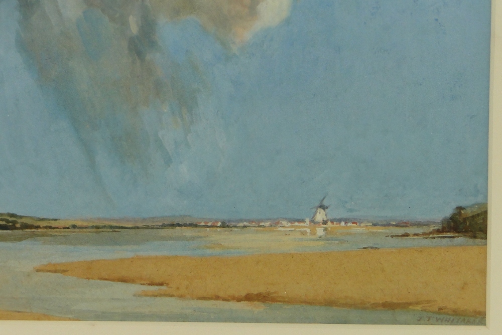 J T Whitaker,
watercolour, estuary scene, signed, 10" x 12", framed. - Image 2 of 2