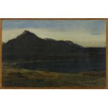 David Young Cameron (1865-1945),
oil on wood panel, Highland landscape, signed, 8" x 12.