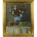 Gustav Wunderwald (German, 1882-1945),
oil on canvas, still life flowers, signed and dated 1912,