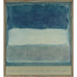 Exhibition poster print for Mark Rothko at the Art Institute of Chicago, 29.5" x 26.5", framed.