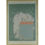 John Hoyland (1934-2011),
colour screen print, New York Suite, grey/blue on green,