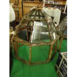 A 19th century octagonal iron framed cloche.