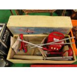 A vintage remote control toy helicopter,
British-made by Nulli Secundus,