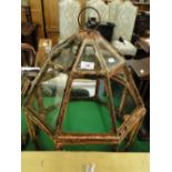 A 19th century octagonal iron framed cloche.