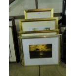 Grenville Allen,
4 original framed prints, K Sandbaugh, watercolour,