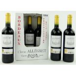 6 bottles of Chateau Allegret Bordeaux 2014.