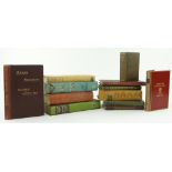 A Collection of leather bound scientific books,
novels, etc.