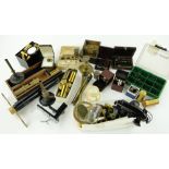 Various lenses, stands, mounts and fittings for Antique Scientific equipment.
