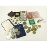 A Collection of British coins including Commemorative.