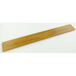 A boxwood scale rule by Thomlinson, Glasgow,
with 2 integral sliding scales, 26".